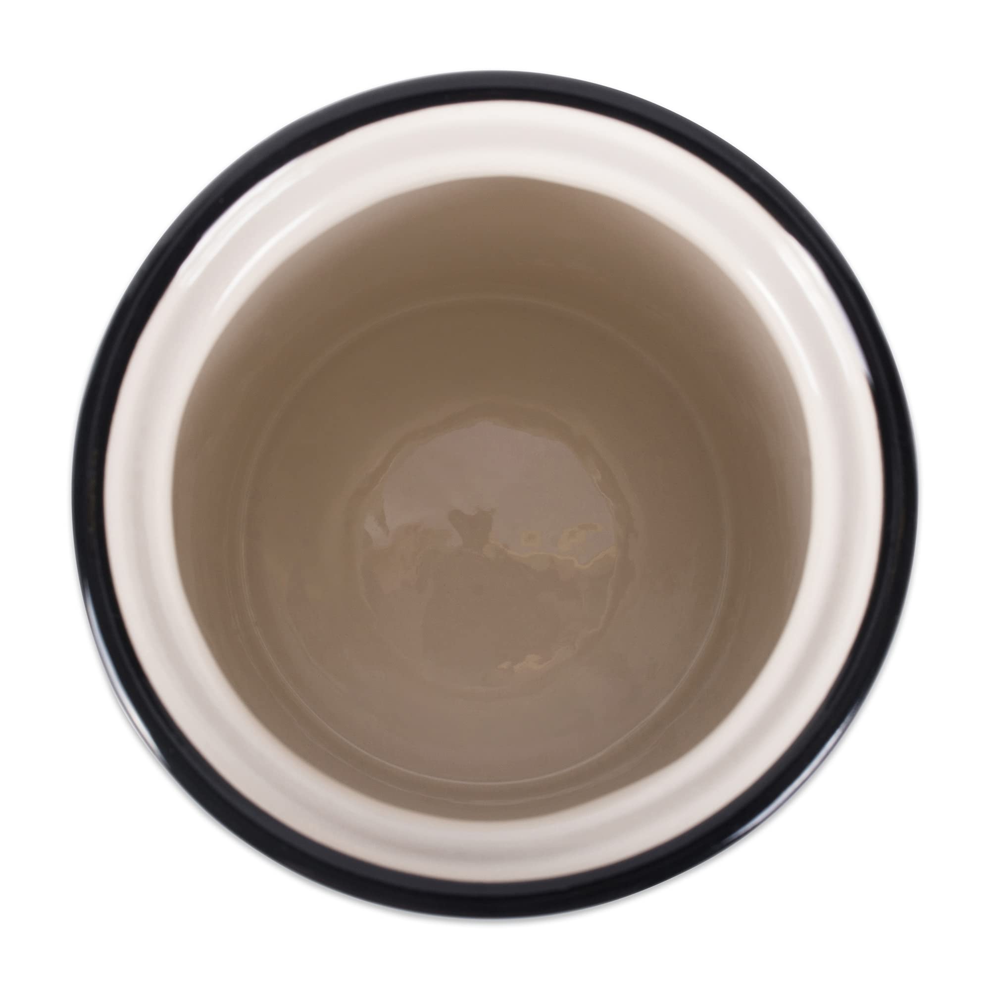 Bone Dry Dog Bone Ceramic Pet Bowl & Canister, Canister, 5.5x5.5x8.25, Black/White - Image 3