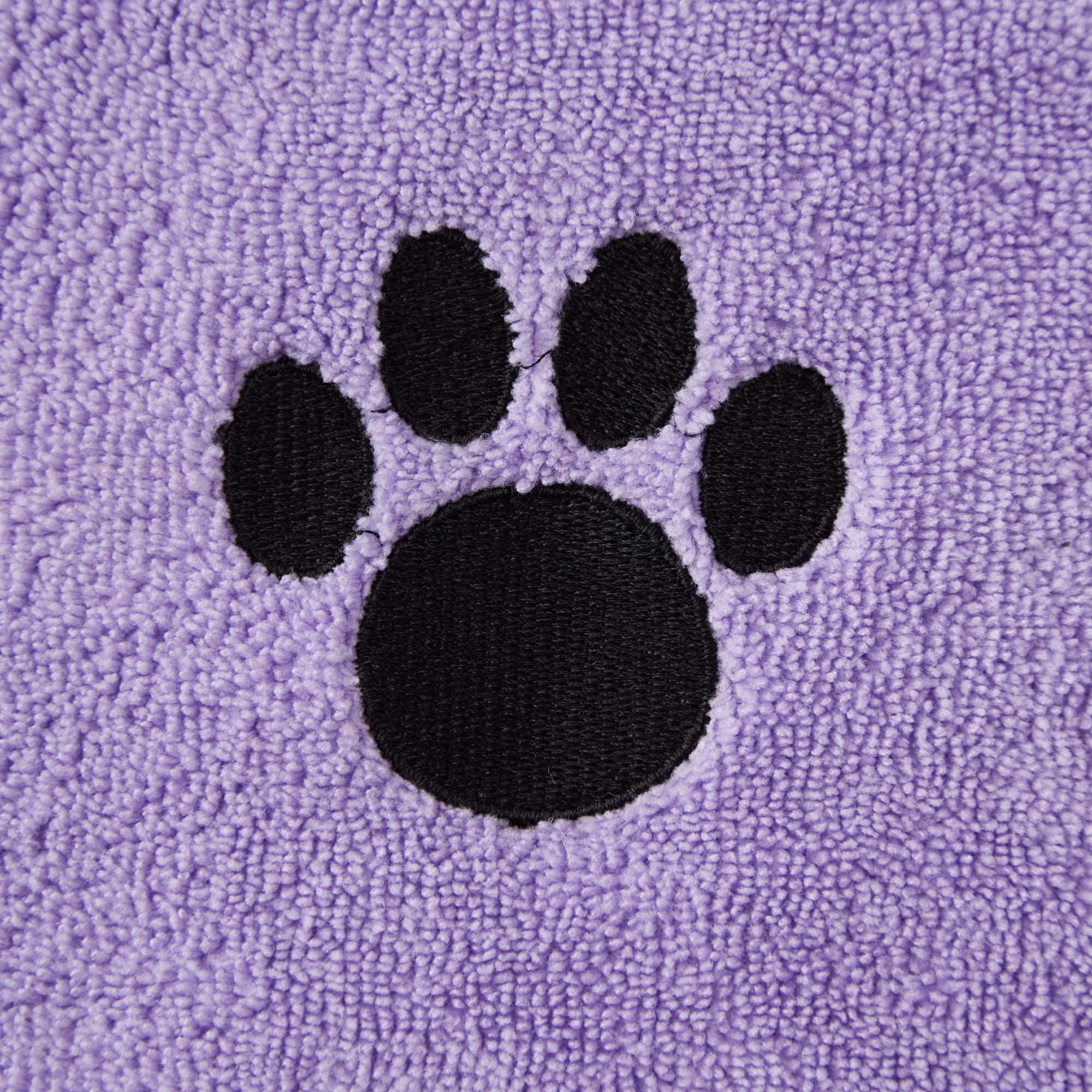 Bone Dry Pet Grooming, Embroidered Microfiber Towel Drying Collection, 15x30, Lavender - Image 4