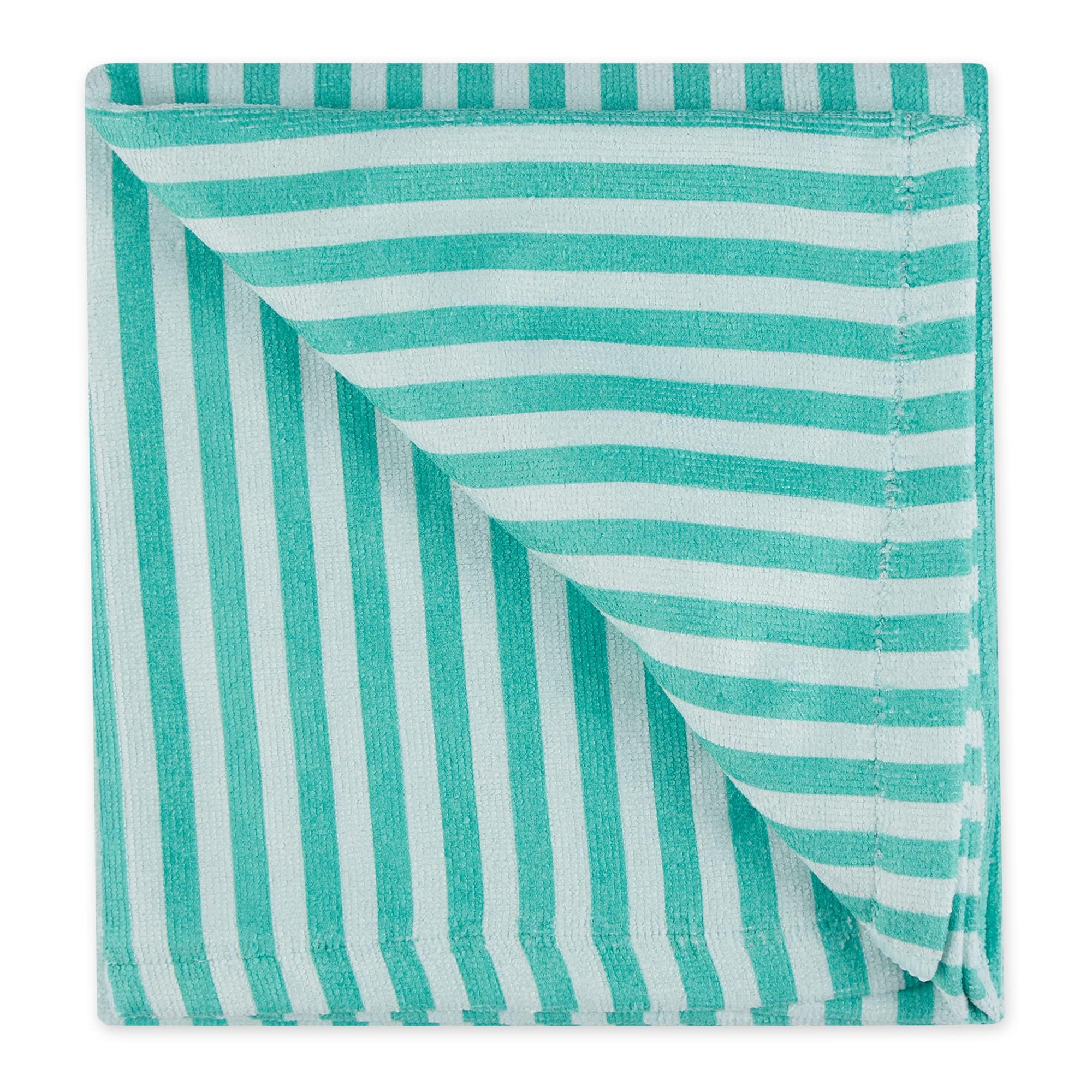 Bone Dry Pet Grooming Towel Collection Absorbent Microfiber X-Large, 41x23.5", Striped Aqua - Image 3