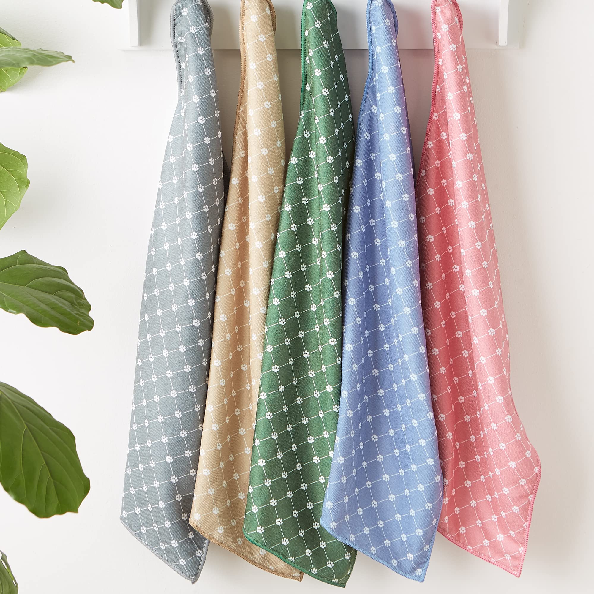 Bone Dry Pet Grooming Towel Collection Trellis Print, Microfiber Absorbent Drying Set, 15x30, Gray, 3 Count - Image 7