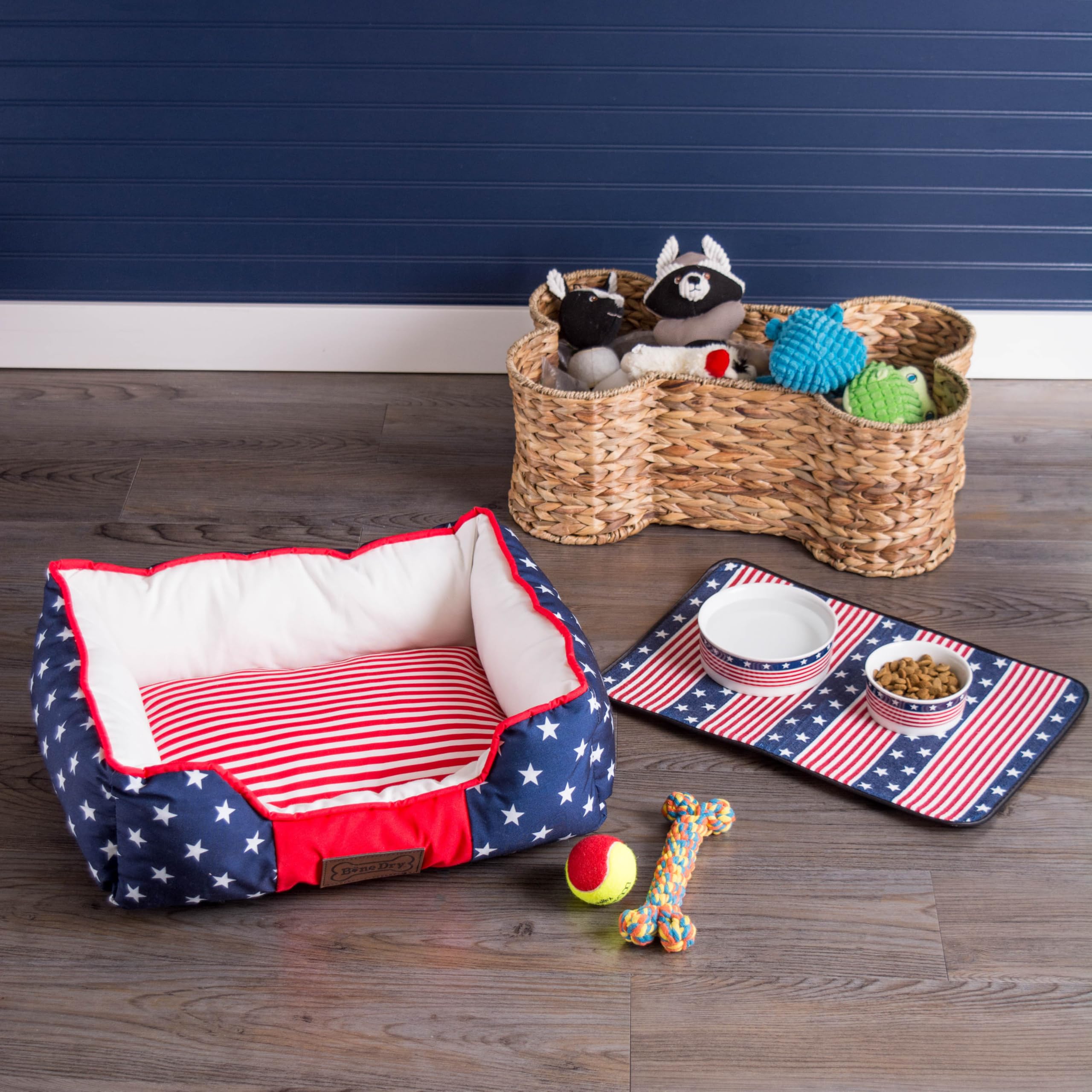 Bone Dry Pet Storage Collection, Bone Shape Hyacinth Toy Basket, Natural, Medium - 21x13x8" - Image 5