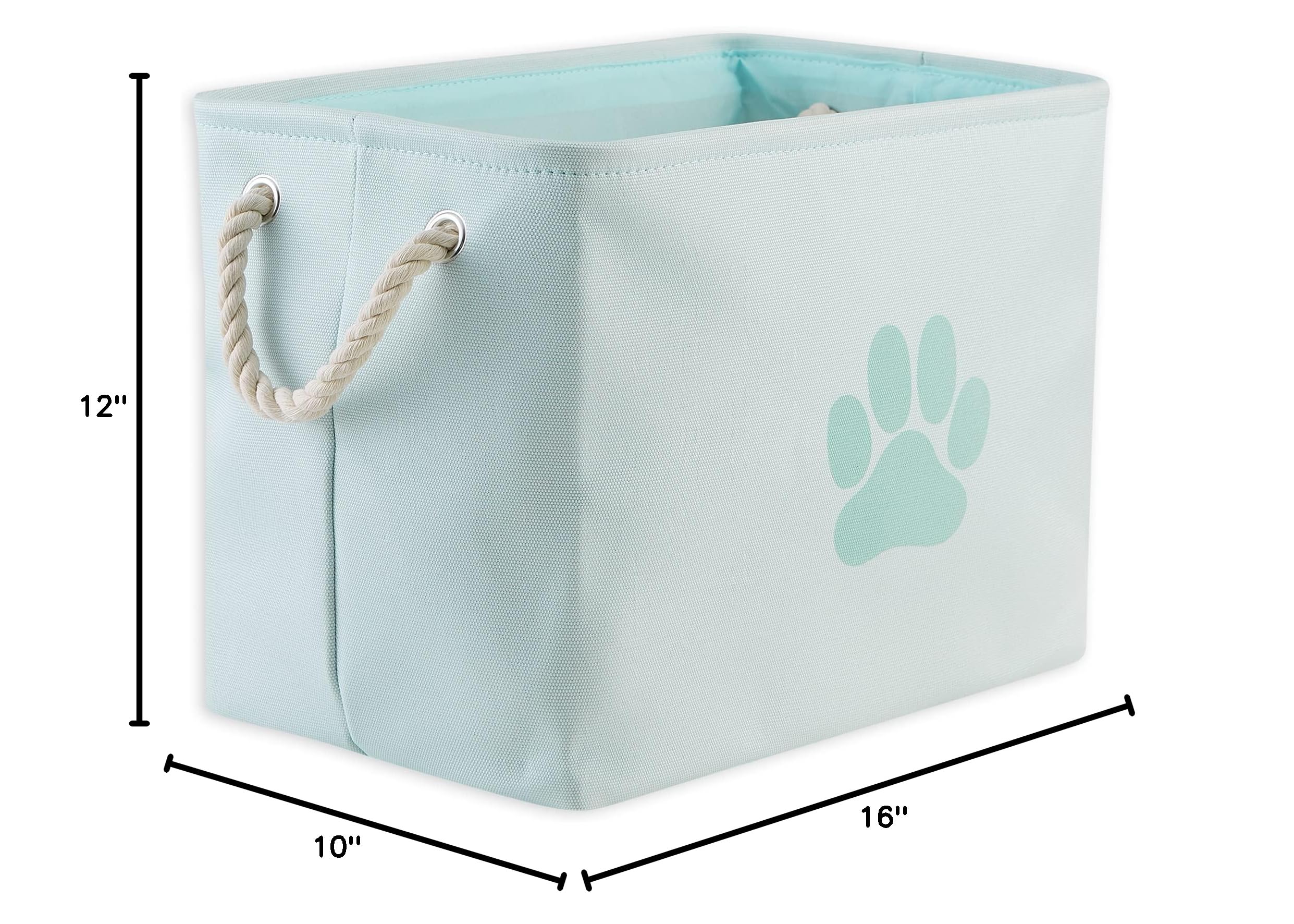Bone Dry Pet Storage Collection Collapsible Bin, Medium Rectangle, Aqua - Image 7