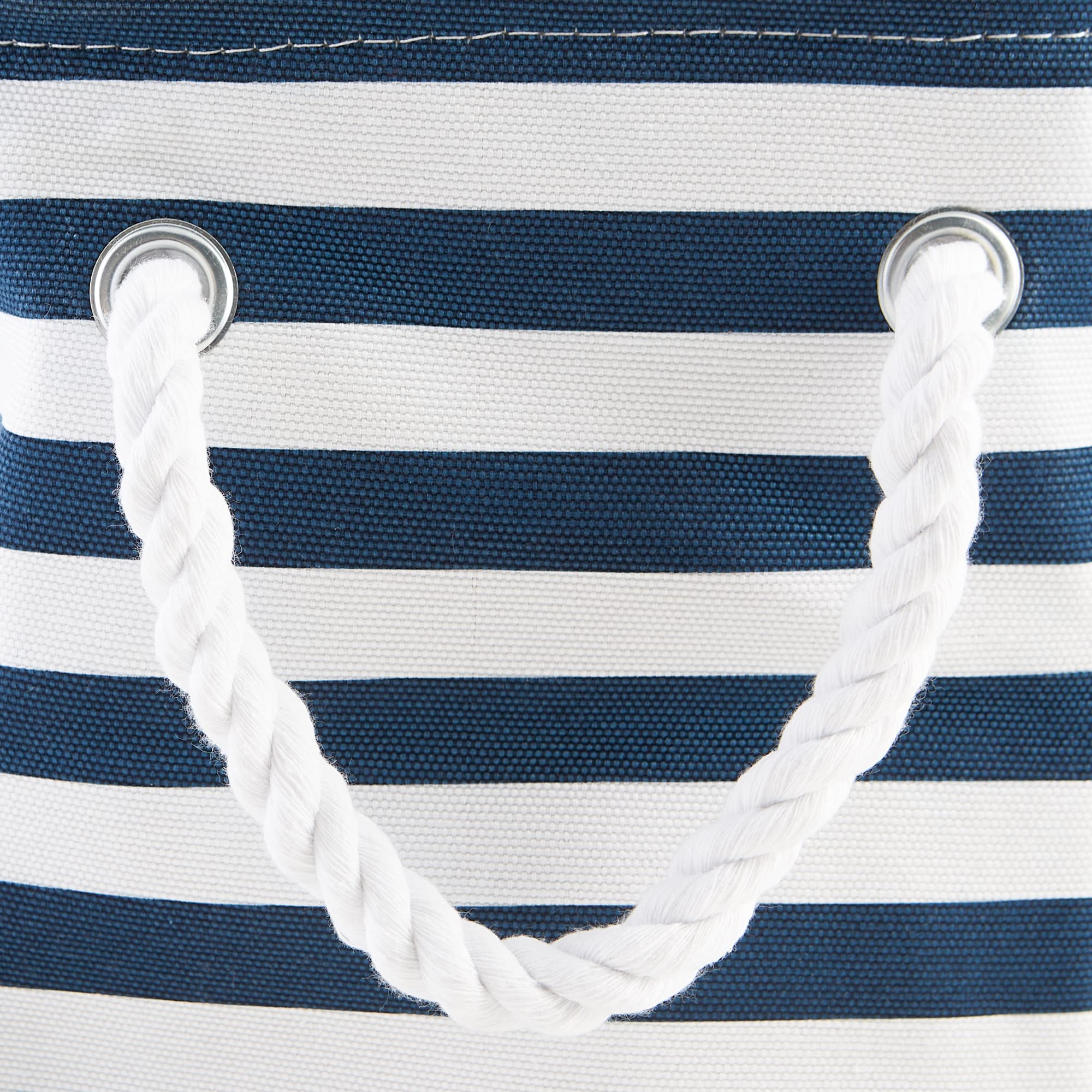 Bone Dry Pet Storage Collection Striped Paw Patch Bin, Small Rectangle, Navy - Image 4