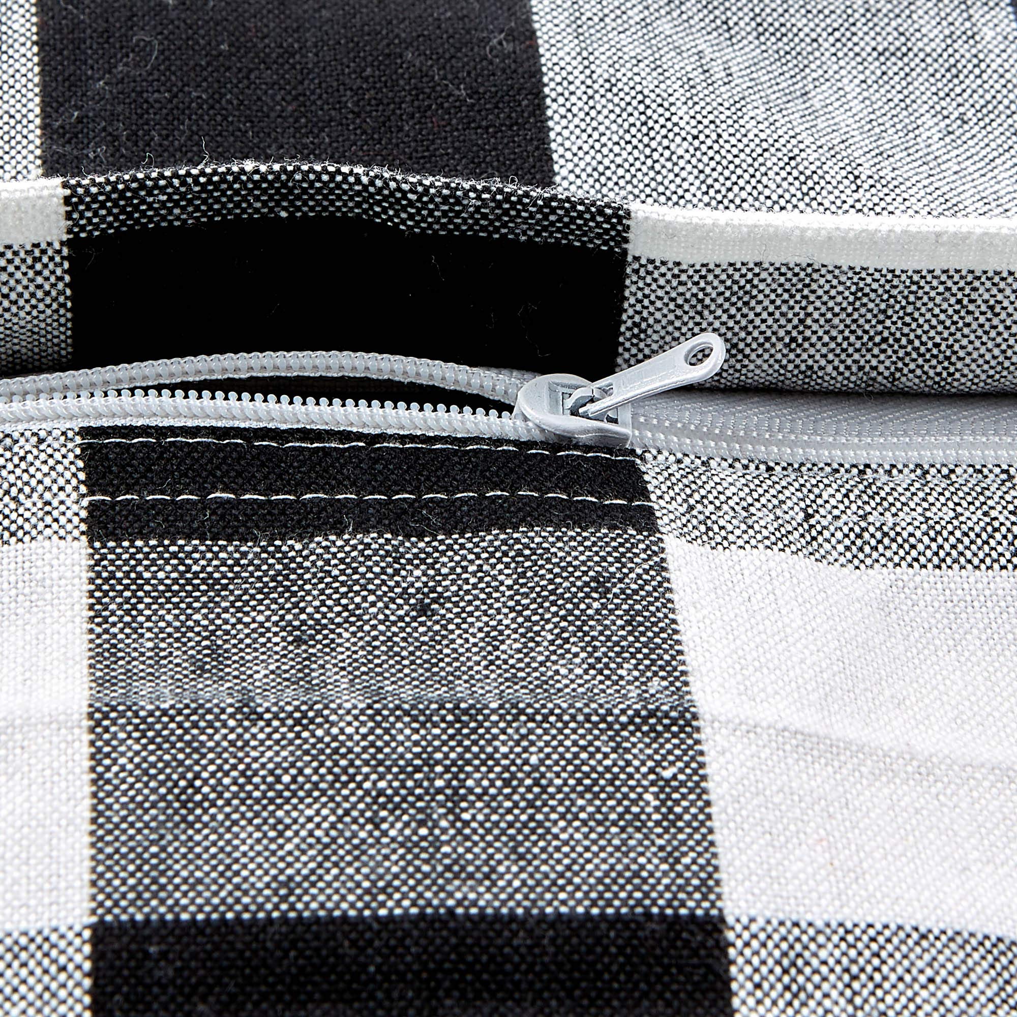 DII 100% Cotton Buffalo Check Pillow Cover Set, Black, 20x20, 2 Piece - Image 3