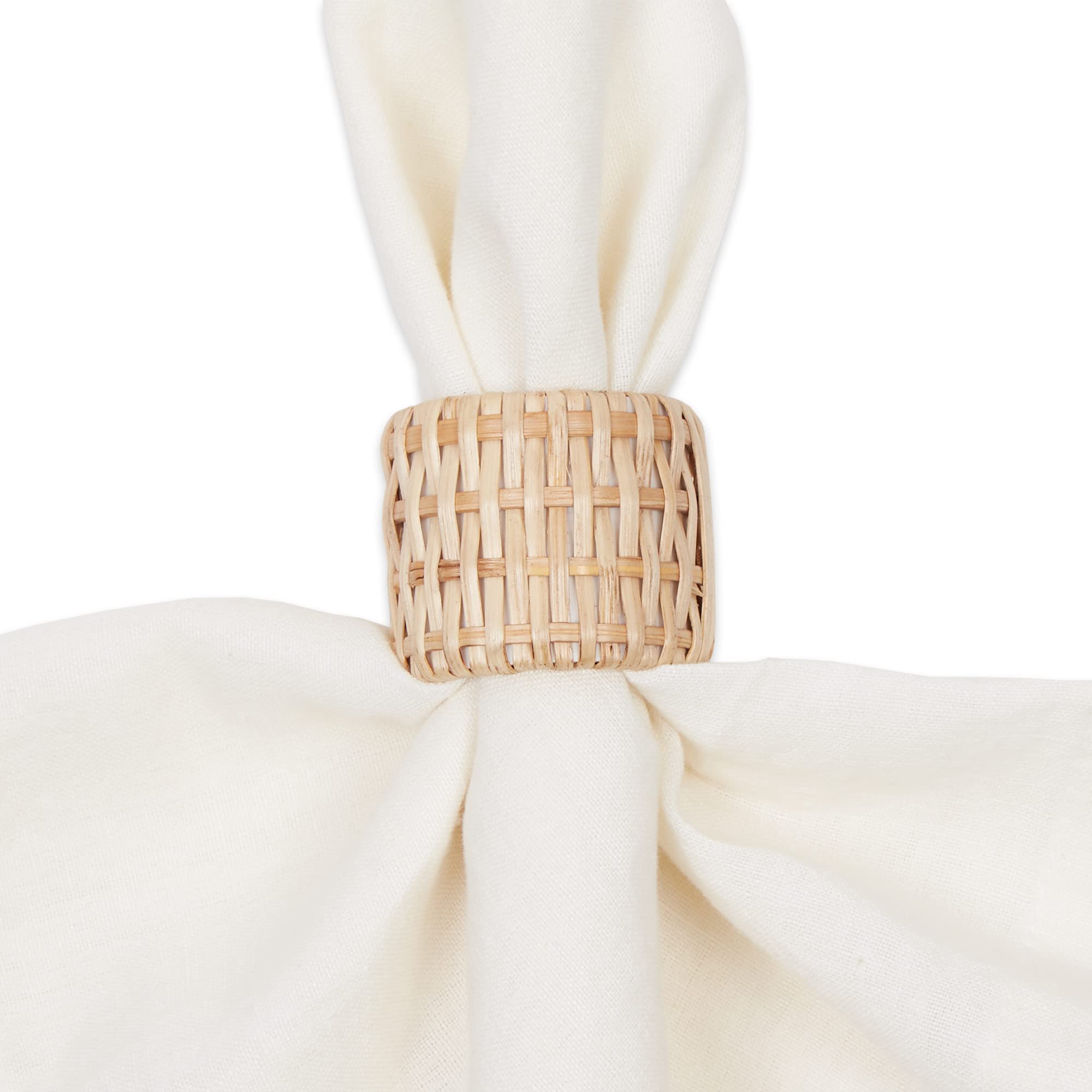 DII Basic Napkin Ring Collection Decorative, Rattan, One Size, 6 Count - Image 3