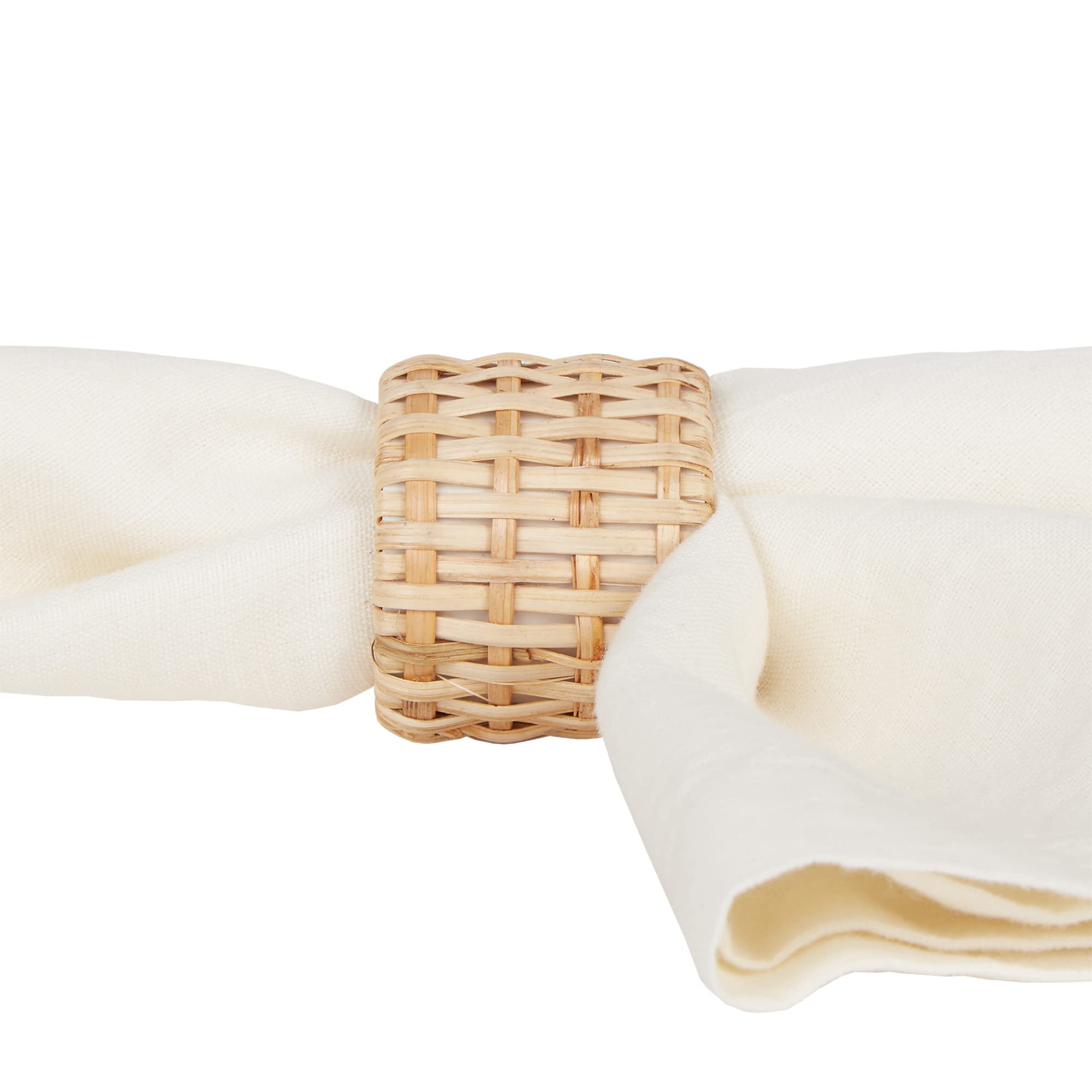 DII Basic Napkin Ring Collection Decorative, Rattan, One Size, 6 Count - Image 4