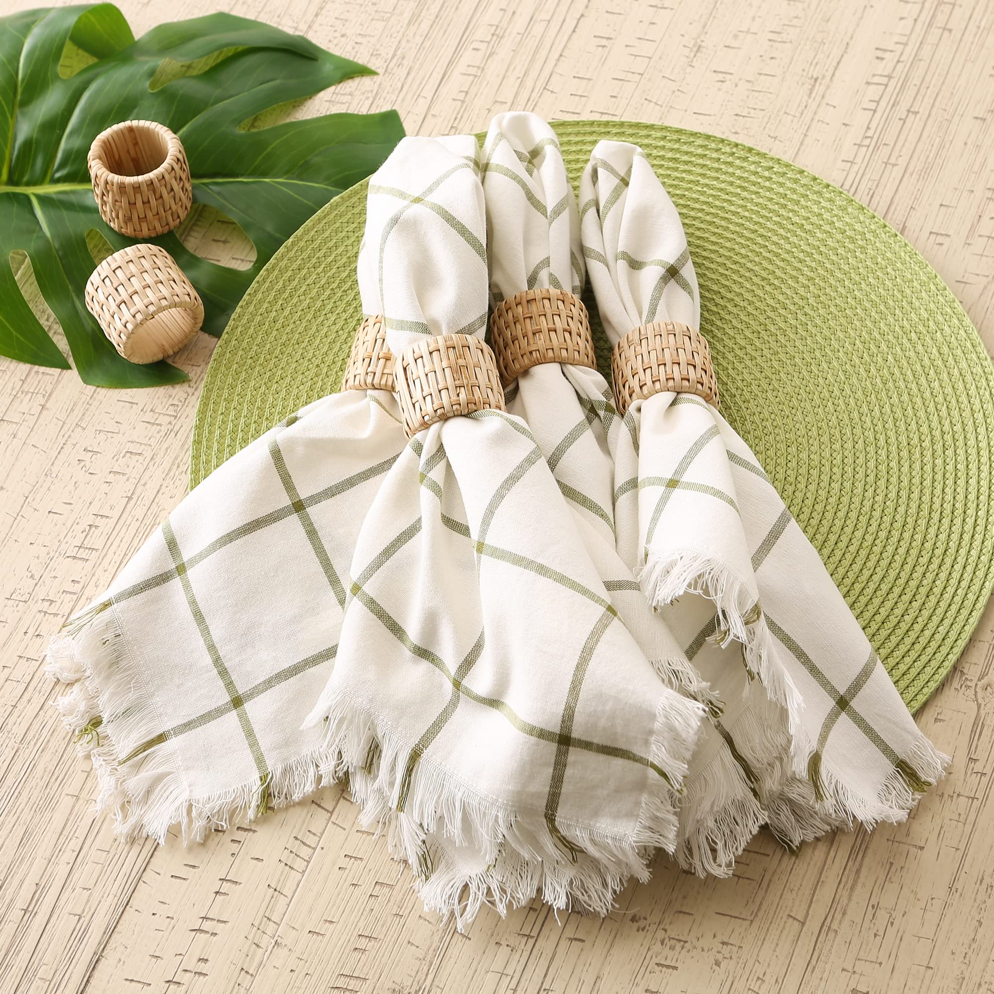 DII Basic Napkin Ring Collection Decorative, Rattan, One Size, 6 Count - Image 7