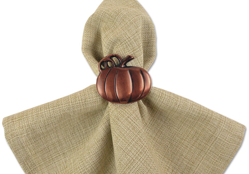 DII Christmas Thanksgiving Holiday Tabletop Décor Collection Decorative Napkin Ring Holder Set, 2" Diameter, Rustic Harvest Pumpkin, 6 Piece - Image 10