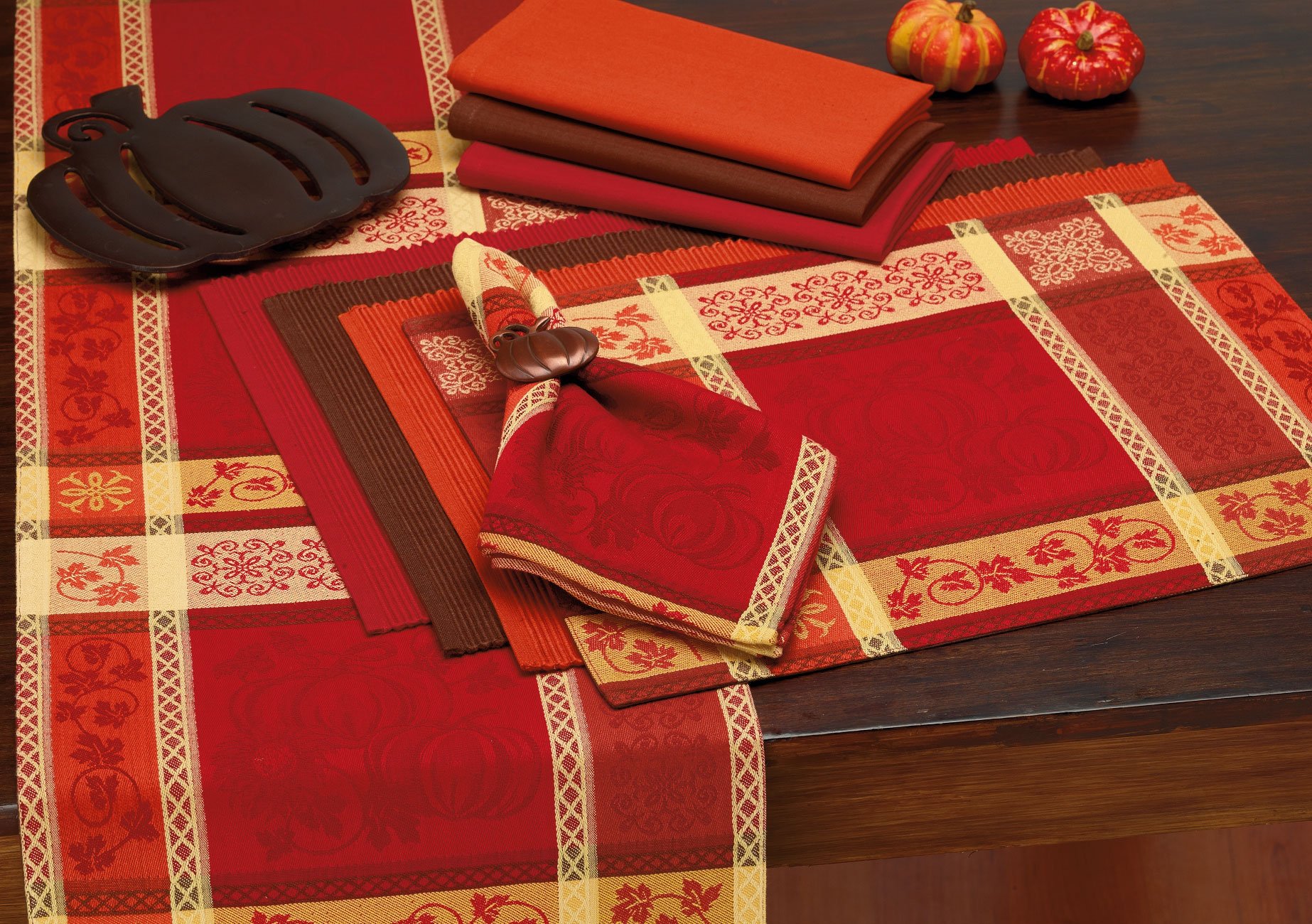 DII Christmas Thanksgiving Holiday Tabletop Décor Collection Decorative Napkin Ring Holder Set, 2" Diameter, Rustic Harvest Pumpkin, 6 Piece - Image 17