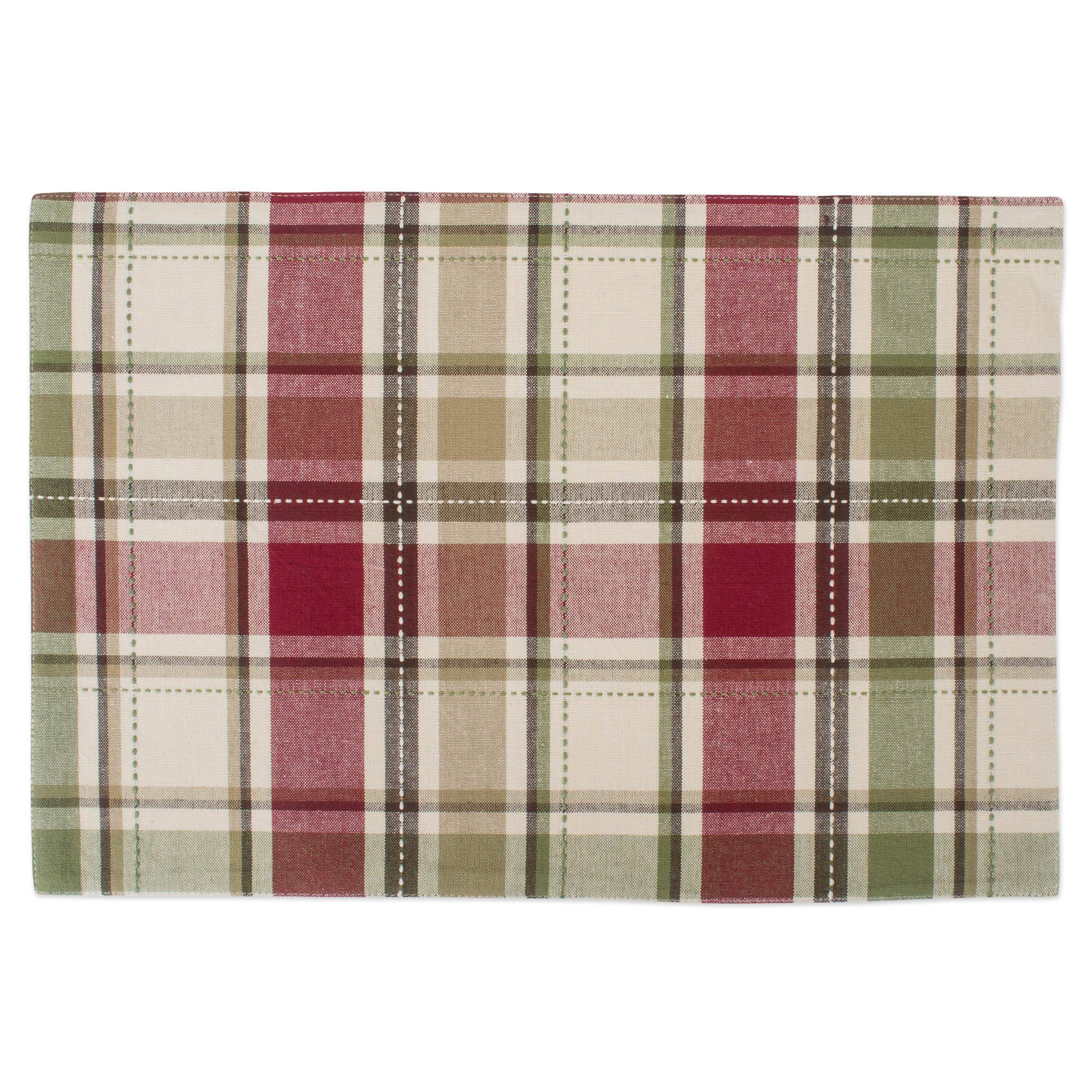 DII Fall & Thanksgiving Dining Table Décor Reusable Cotton Fabric, Placemat Set, 13x19, Rustic Homespun Plaid, 4 Piece - Image 3