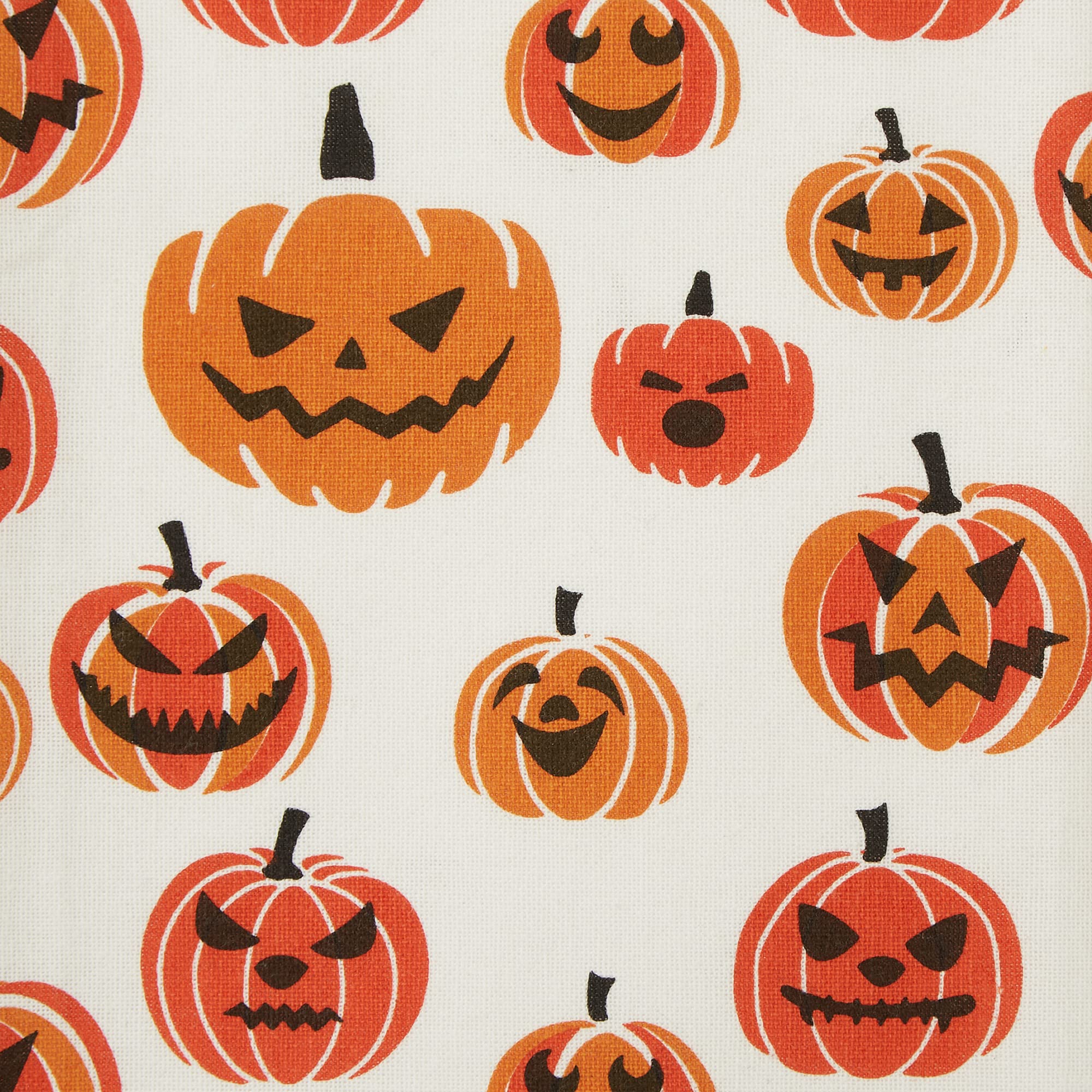 DII Halloween Hand Towels for The Kitchen Decorative Spooky & Fun Cotton Printed Dishtowel Set, 18x28, Black & White Buffalo Check/Orange Stripes, 3 Count - Image 4