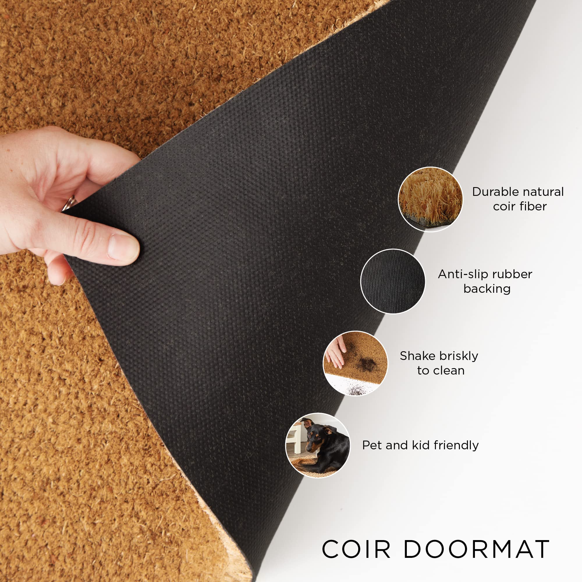 DII Natural Coir Outdoor Doormat, Fall & Thanksgiving Seasonal Mat, 17x29, Pumpkins Please - Image 7