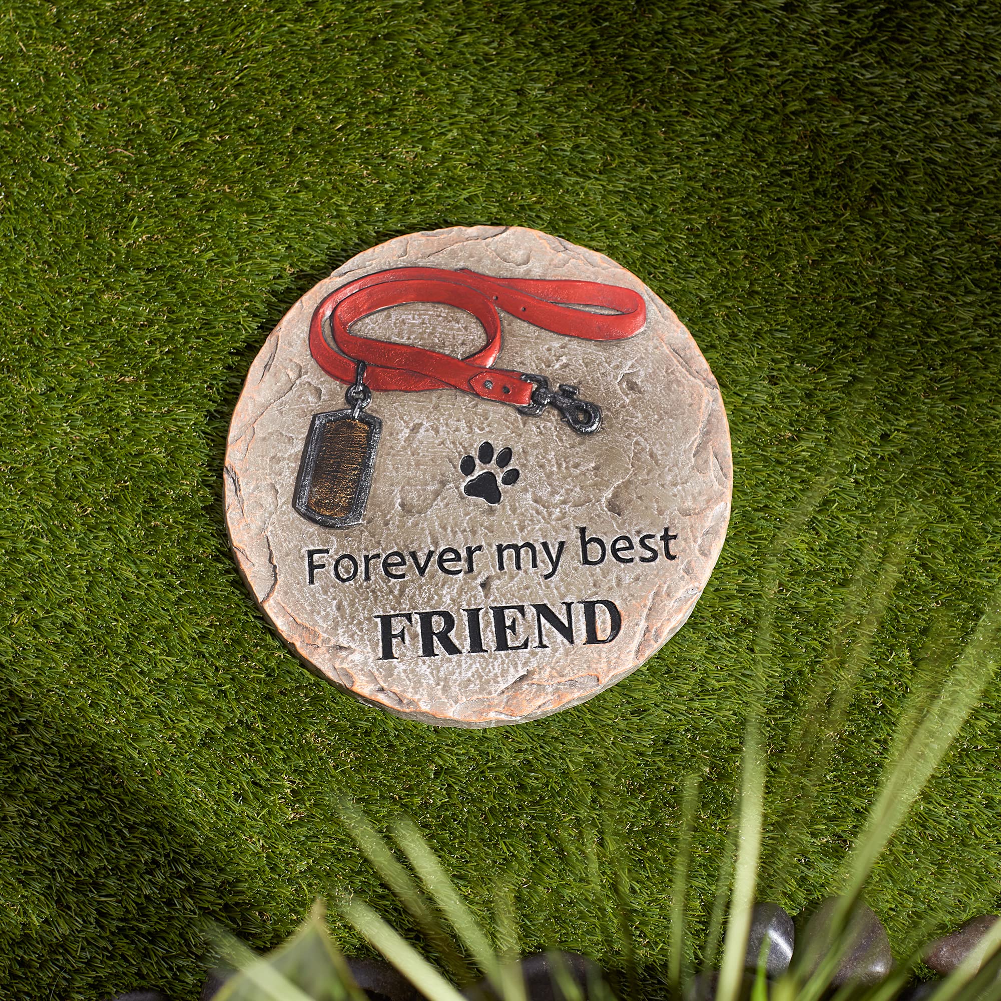 DII Pet Remembrance Cement Stepping Stone Collection, You Will Never Leave Our Hearts, Dog, 9.25x8.5x3.7 - Image 3