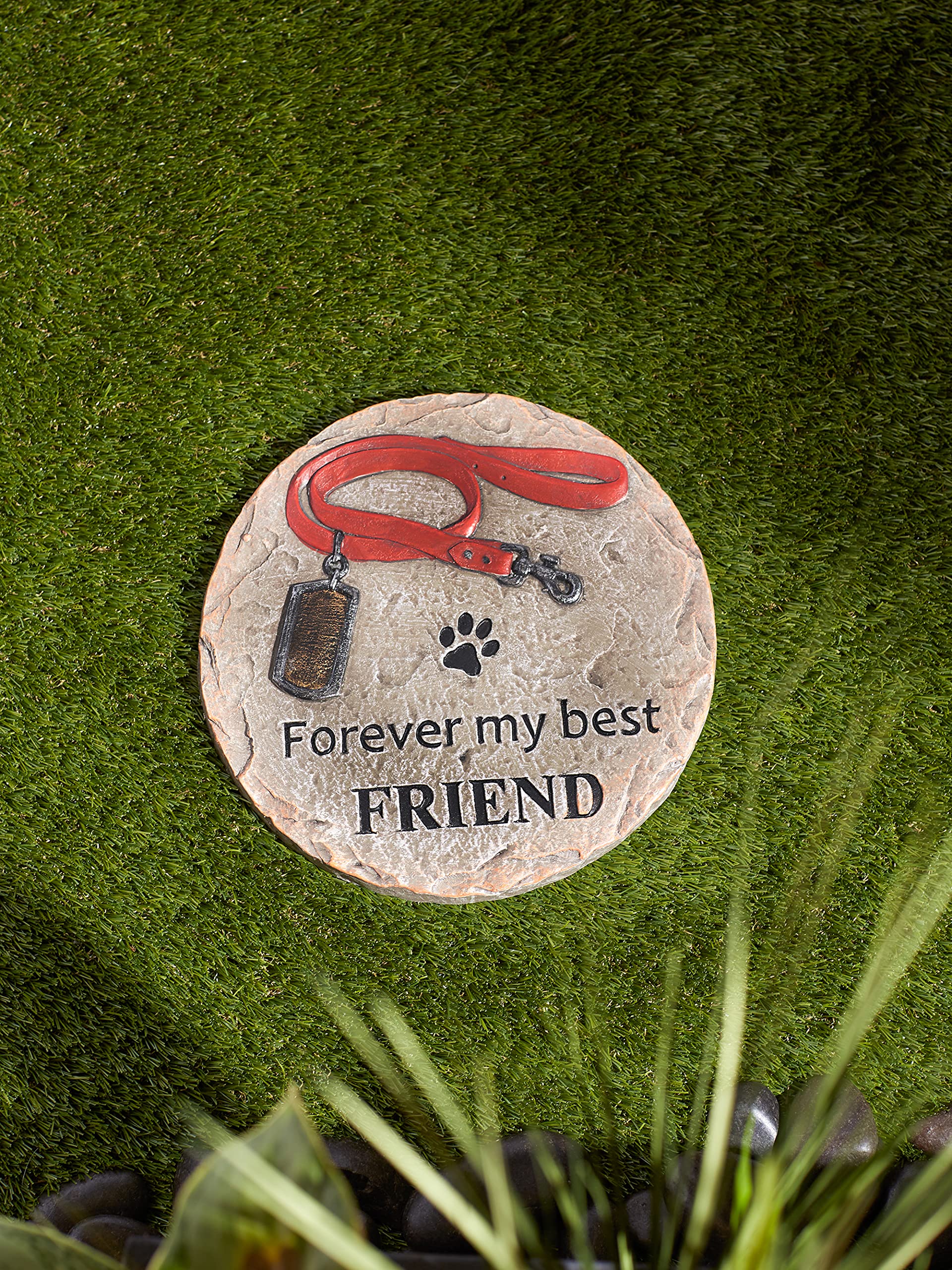 DII Pet Remembrance Cement Stepping Stone Collection, You Will Never Leave Our Hearts, Dog, 9.25x8.5x3.7 - Image 5