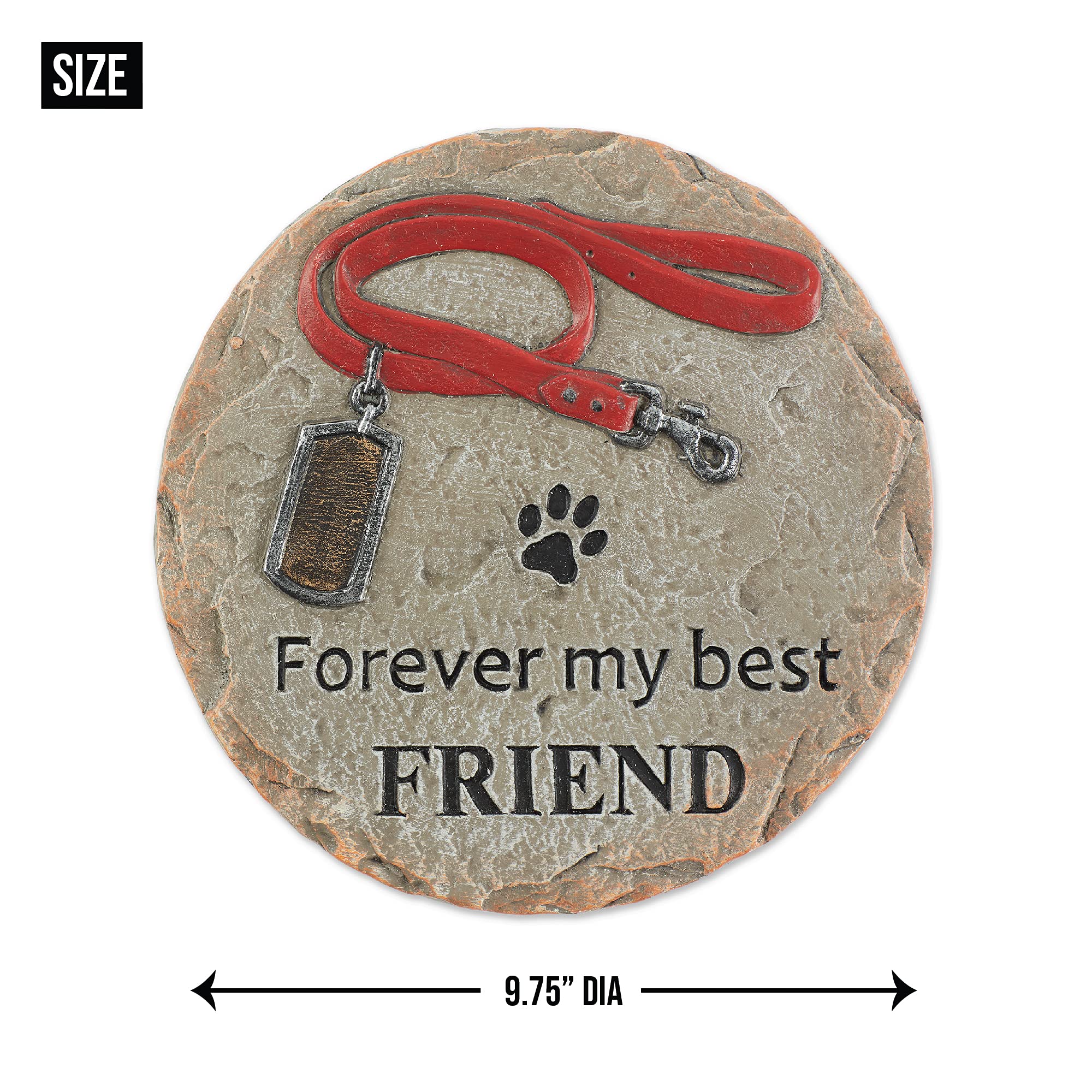 DII Pet Remembrance Cement Stepping Stone Collection, You Will Never Leave Our Hearts, Dog, 9.25x8.5x3.7 - Image 7