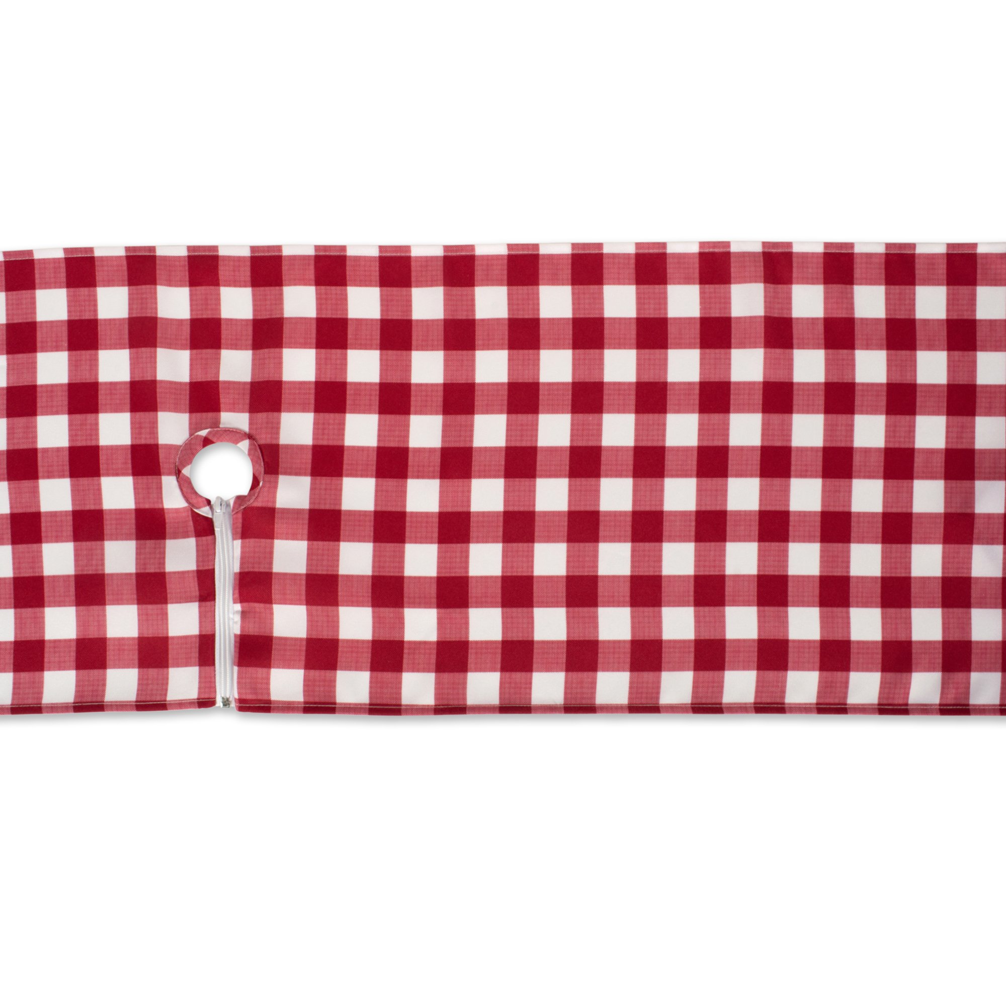 DII Red Check Outdoor Zippered Tabletop Collection, Stain Resistant & Waterproof, 14x72 Table Runner, Check - Image 5