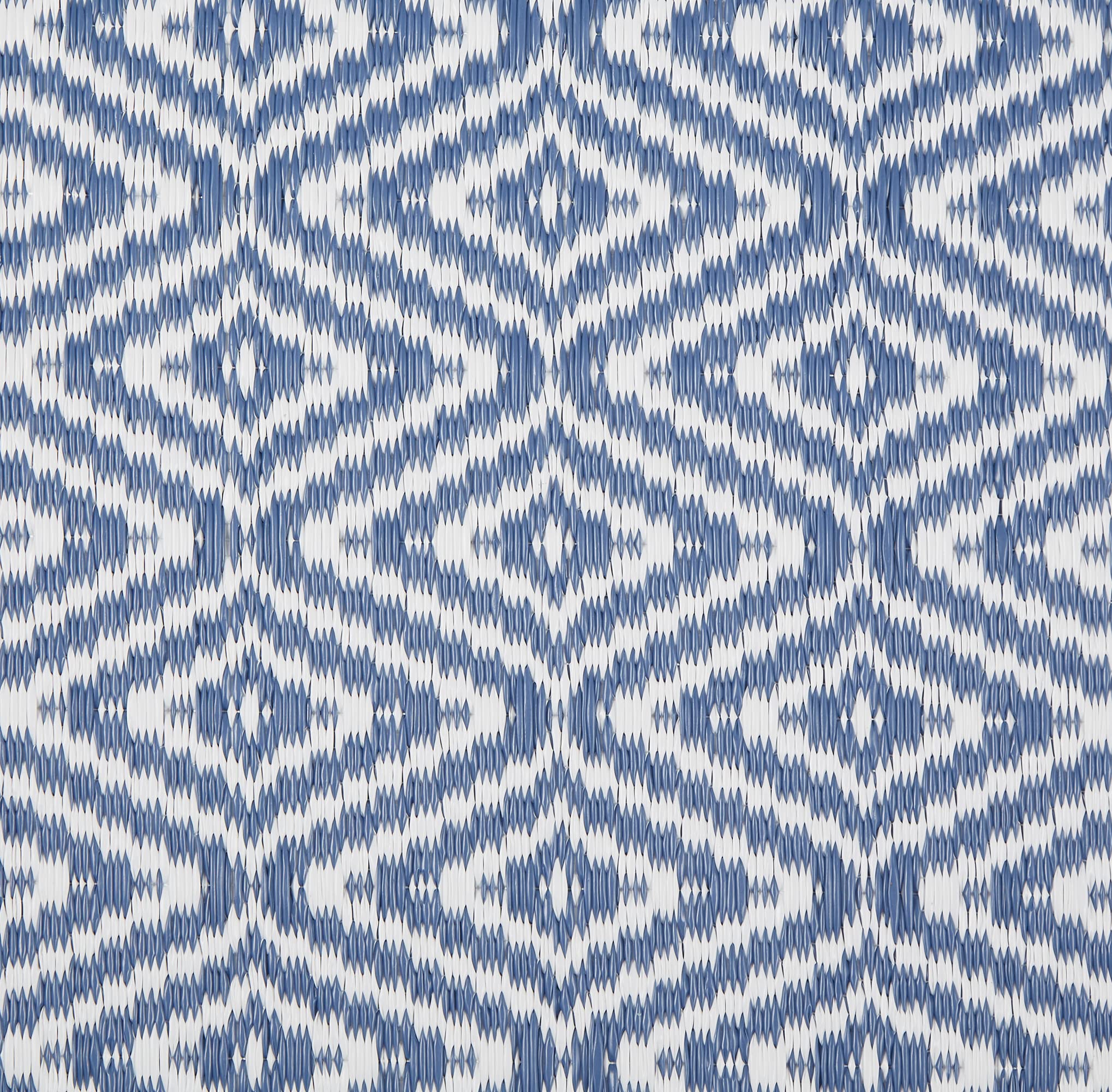 DII Reversible Indoor/Outdoor Diamond Woven Rug, 4x6', French Blue - Image 5