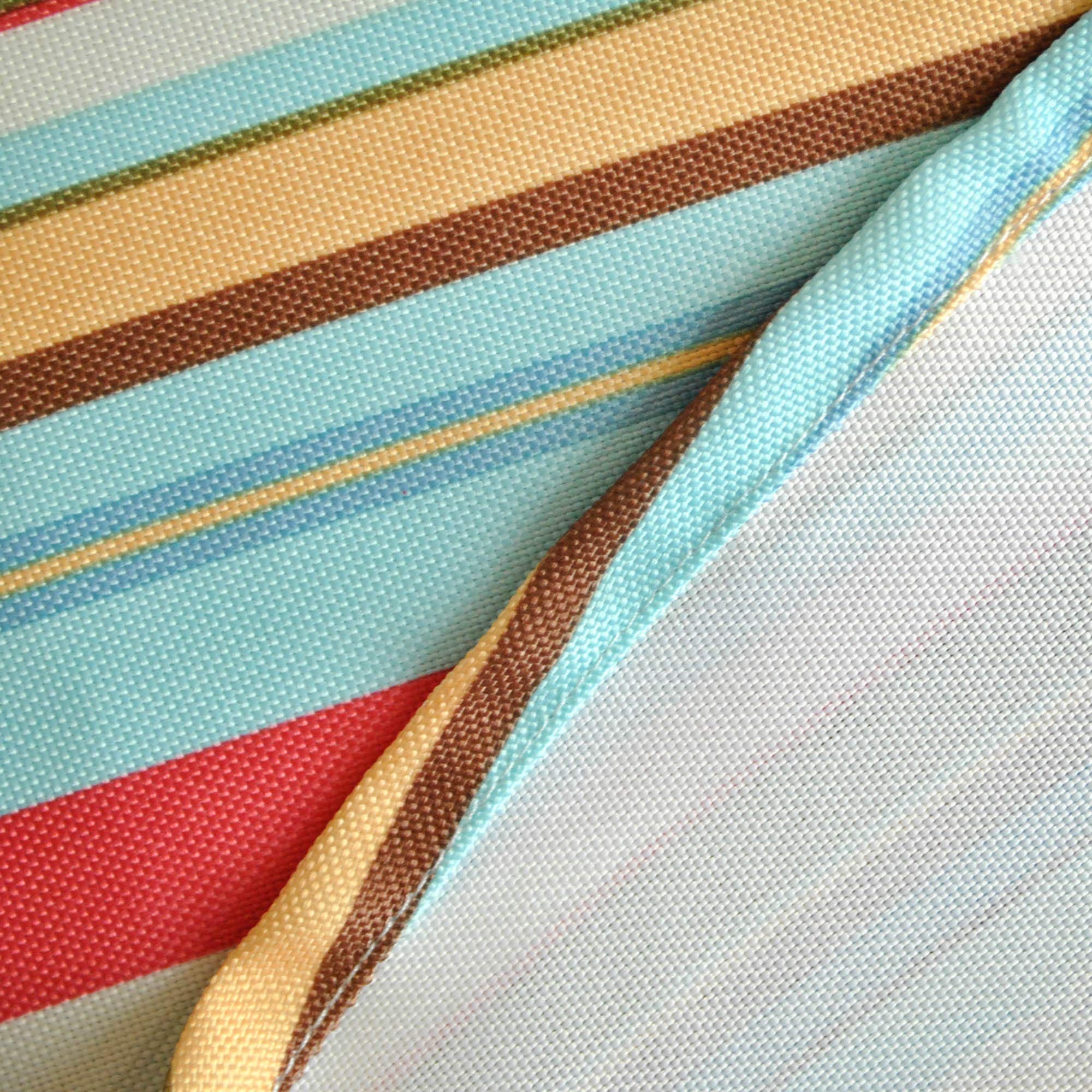 DII Summer Stripe Outdoor Zippered Tabletop Collection, Multi-use, Machine Washable, Tablecloth, 60" Round, Sunset - Image 8