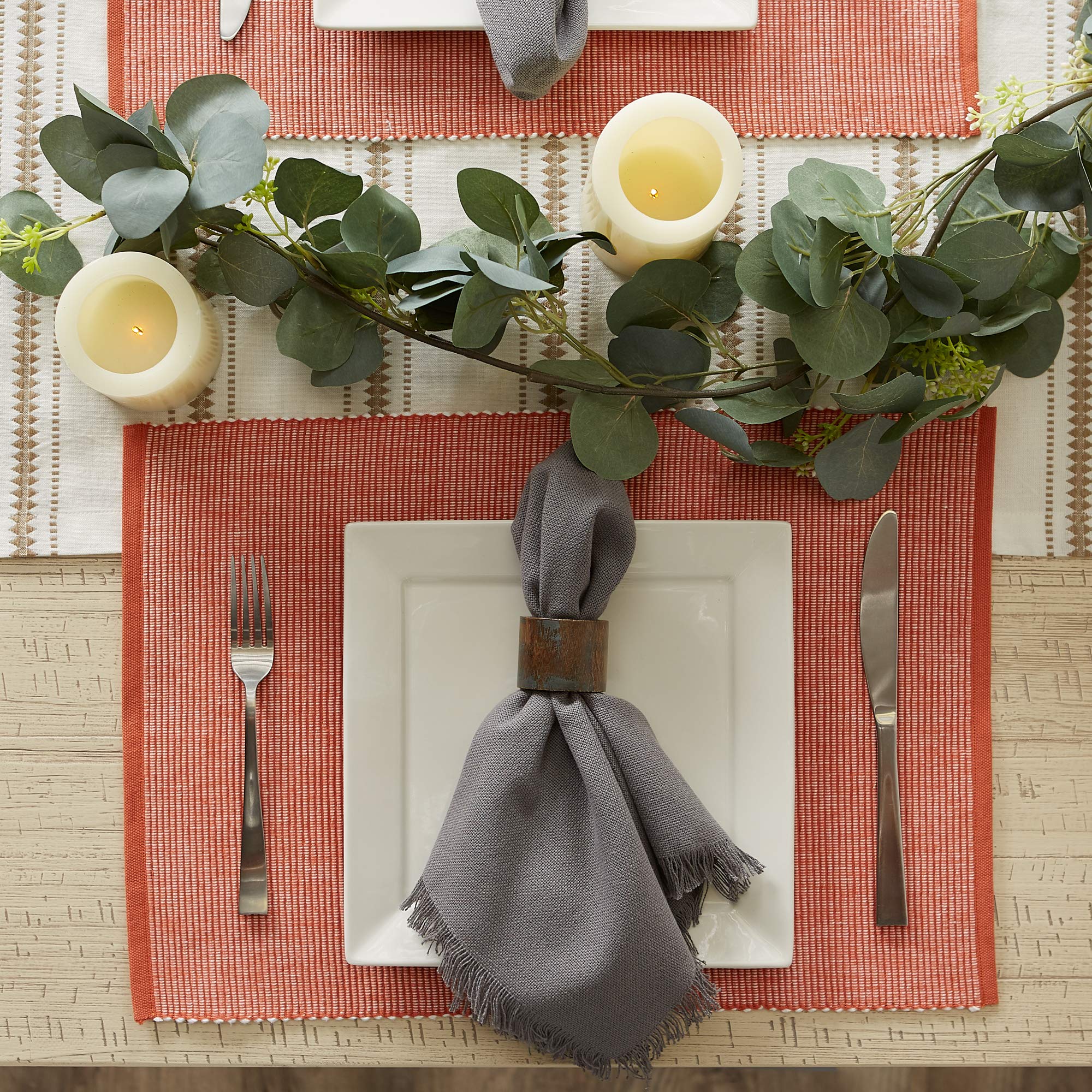 DII Basic Napkin Ring Collection, Decorative Rustic Farmhouse Style, Large Set, Black Rub Finish, 6 Piece - Image 6