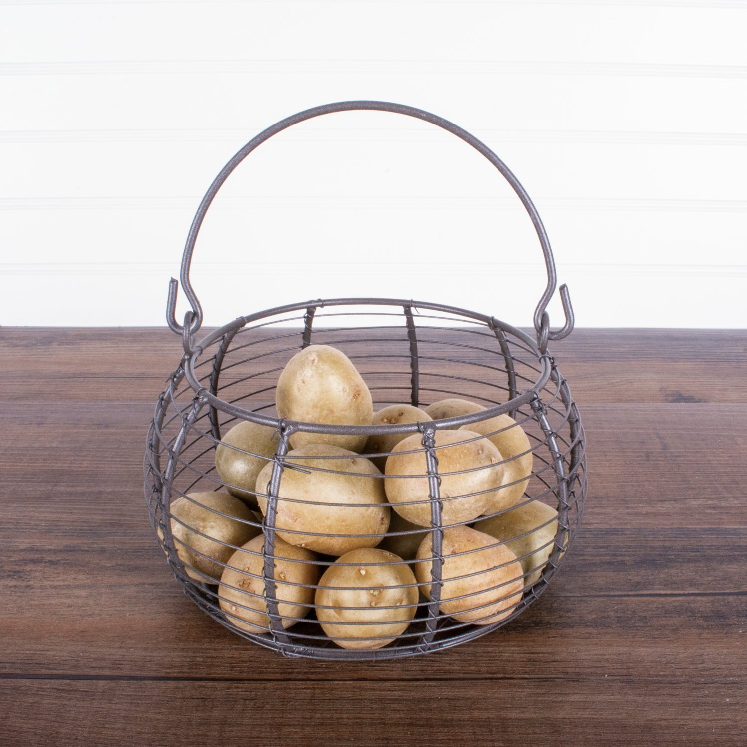 DII Vintage Wire Storage Baskets, Egg Basket Set, Rustic 3 Piece - Image 4