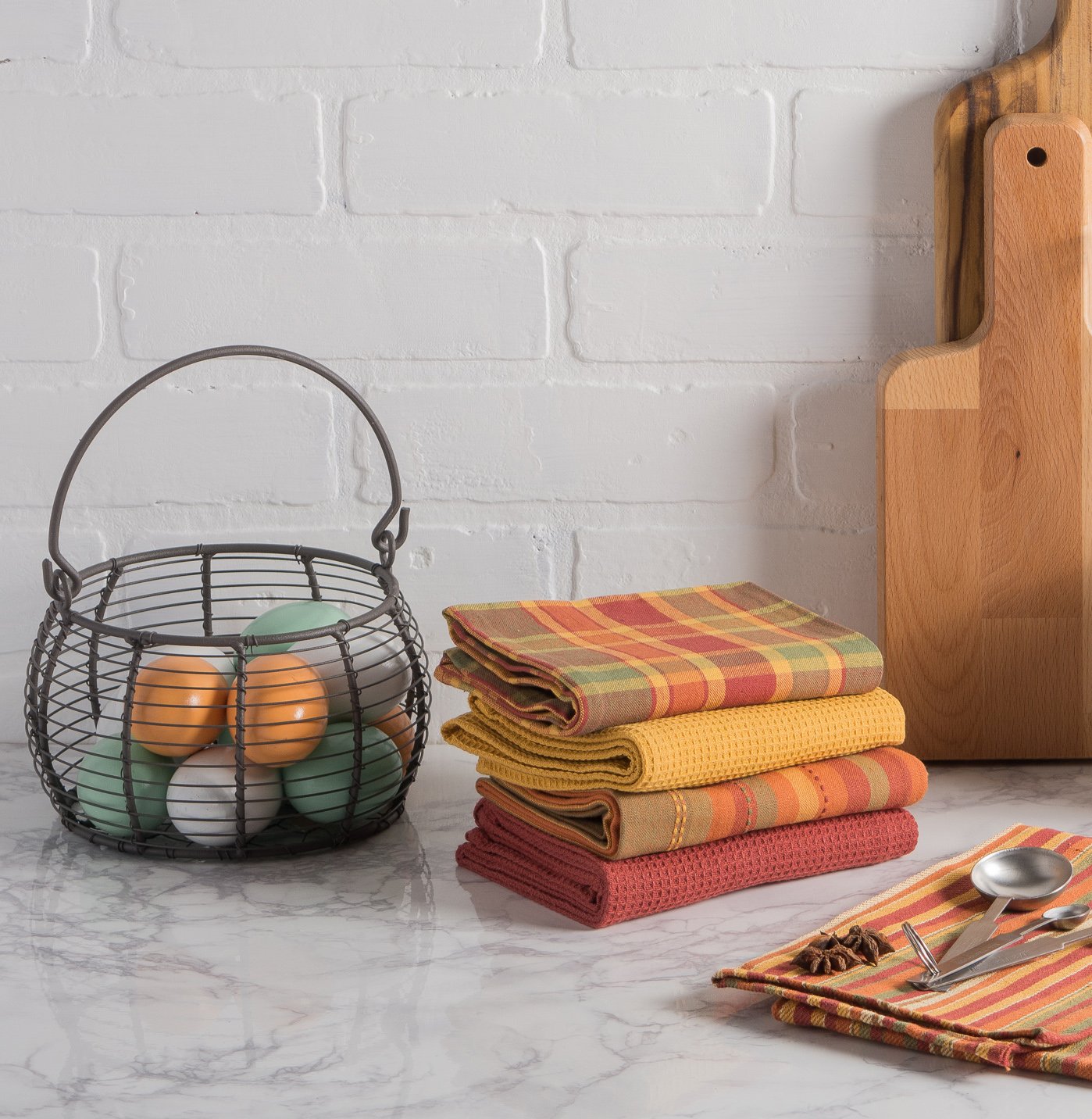 DII Vintage Wire Storage Baskets, Egg Basket Set, Rustic 3 Piece - Image 8